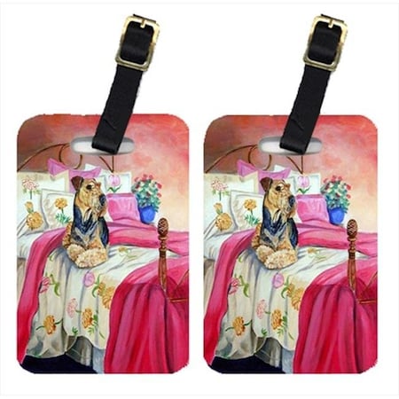 Carolines Treasures Carolines Treasures 7006BT Airedale Terrier Waiting On Mom Luggage Tags 7006BT